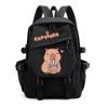 Capybara Cartoon School Backpack Teen Students Lightweight Nylon Dual-Shoulder Bag Campus Travel Study Unisex