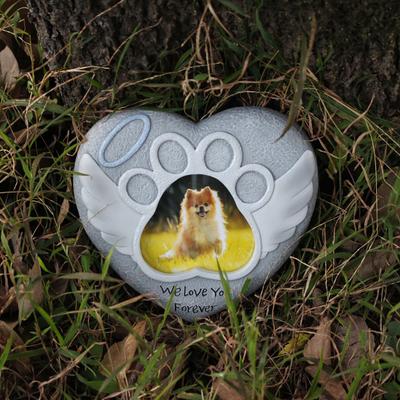 Ramă foto pentru animale de companie, piatră funerară, rezistentă la intemperii, de lungă durată, personalizată pentru animale de companie, rășină, cadou memorial pentru câine