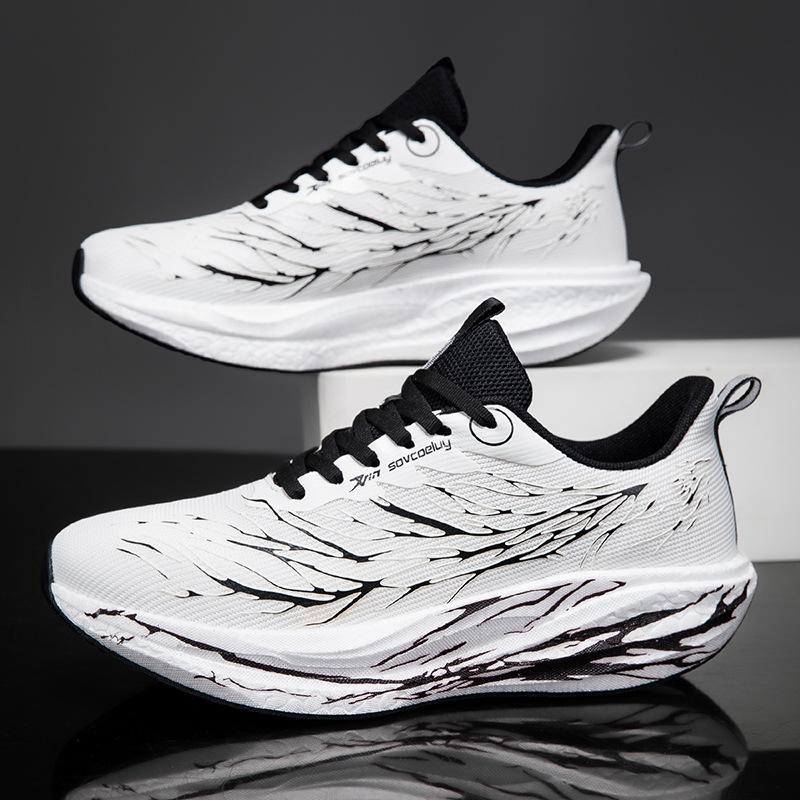 Large size tide-increasing shoes shock-absorbing running autumn breathable thick-soled soft-soled basketball sports running shoes