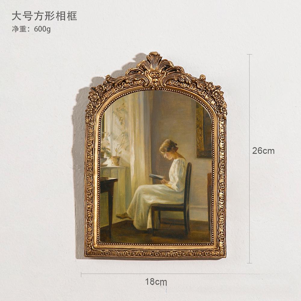 Resin Vintage Photo Frame Antique OrnateTable Top and Wall Hanging Display Picture Holder for Home Office Living Room Decor