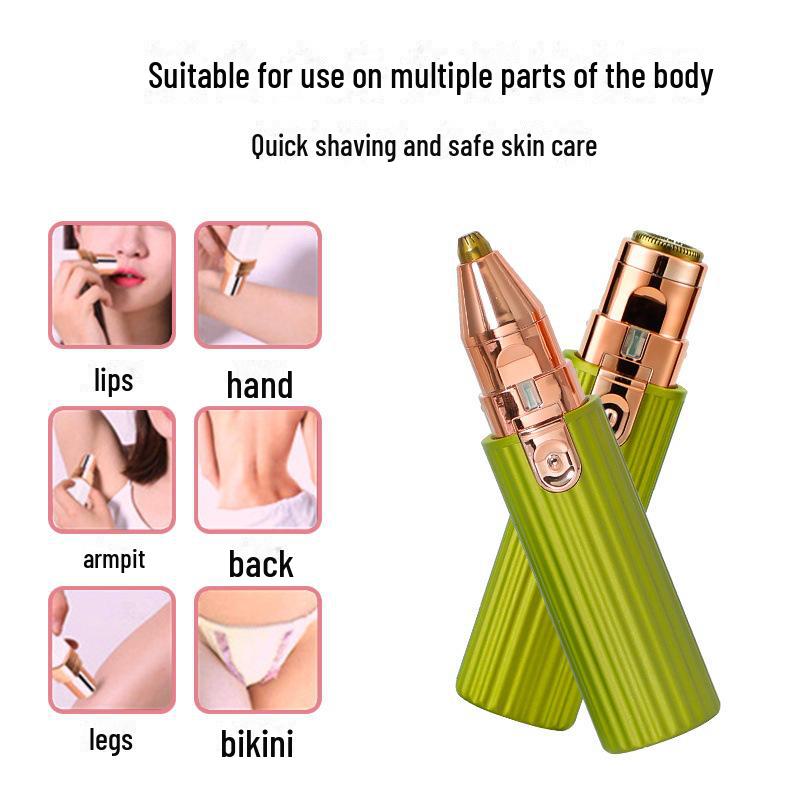 Çift Fonksiyonlu Elektrikli Kaş Düzeltici & Ruj Tıraş Makinesi - Hafif, Kompakt, USB Şarj Edilebilir.