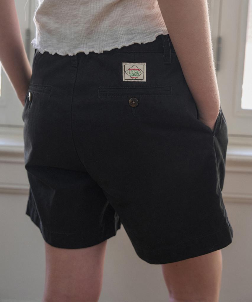 HAINT Classic Standard Straight Fit Cotton Short Pants 4Col_Black