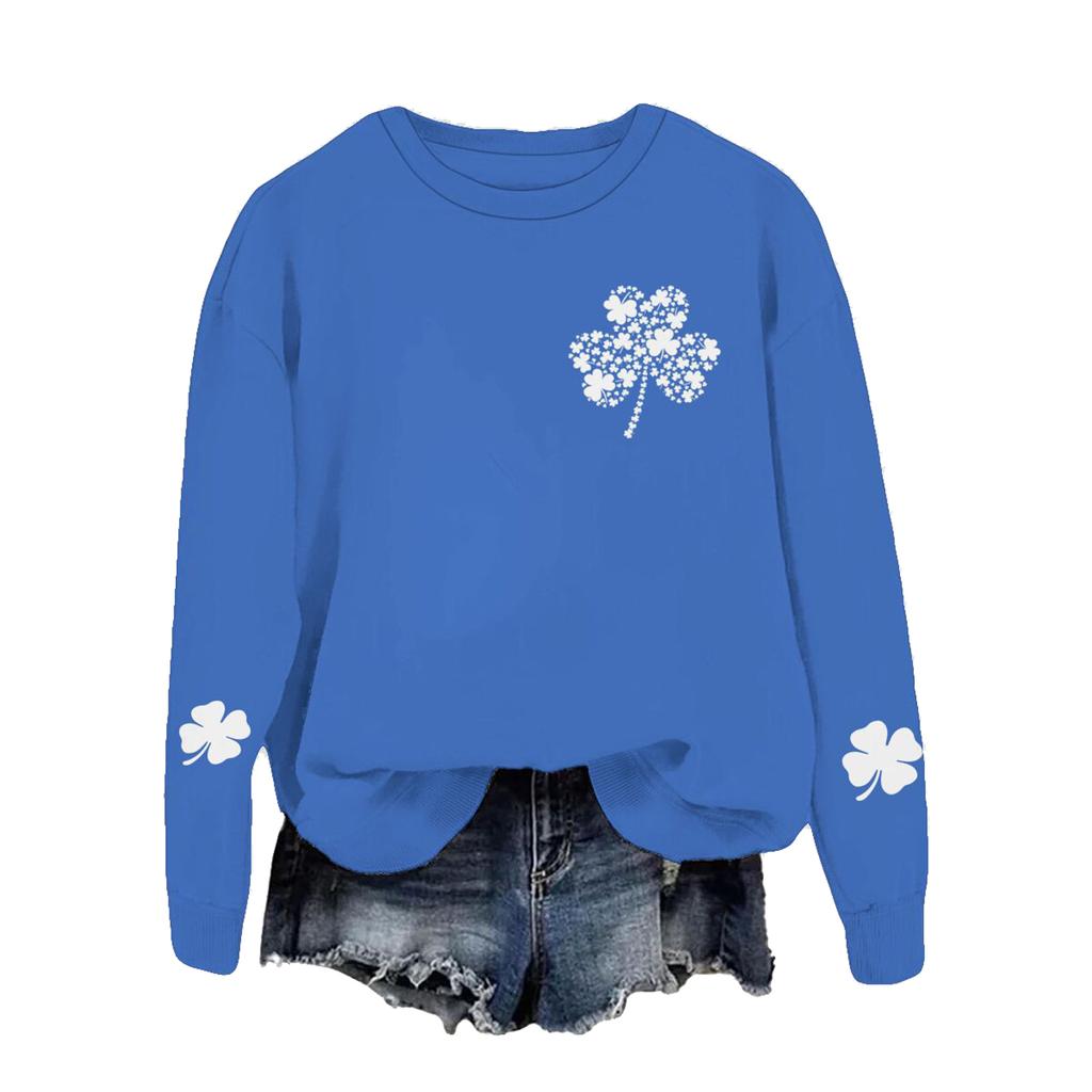 Ladies' Casual Women's Printed Round Neck Pullover Hoodie