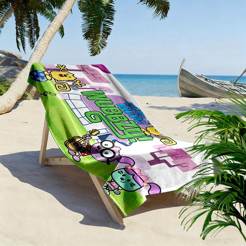 Wubbzy 2D Flat Print Beach Towel, Large Soft Quick Dry Towel for Beach Camping Swimming.NSTJ0928380