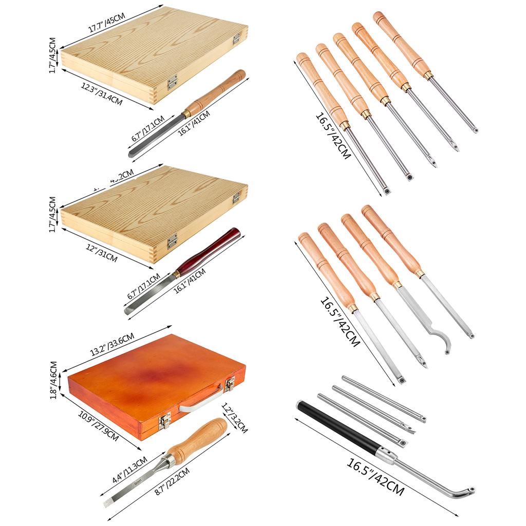 SucceBuy Wood Turning Tools Carving Hand Chisel Set Lathe Knife DIY Woodworking Professional Gouges Woodcraft Carpentry Tools