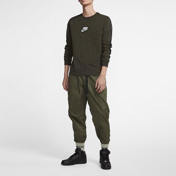 Nike Men's Logo Long-Sleeve T-Shirt Olive CI6215-355