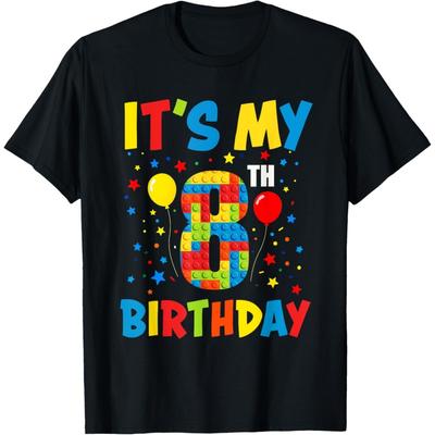 Es ist mein 8. Geburtstag 8 Jahre alt Bausteine Kinder Jungen T-Shirt