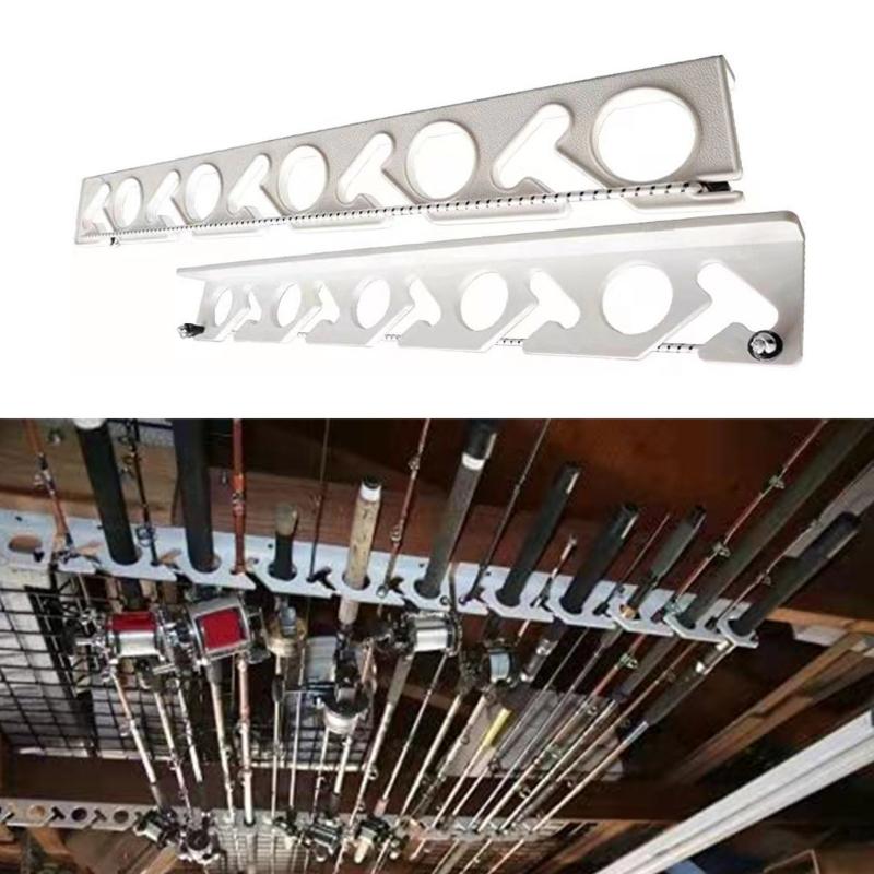 10-Ruten Angelrutenhalter Aufbewahrungsständer Horizontaler Rutenständer Angelteil