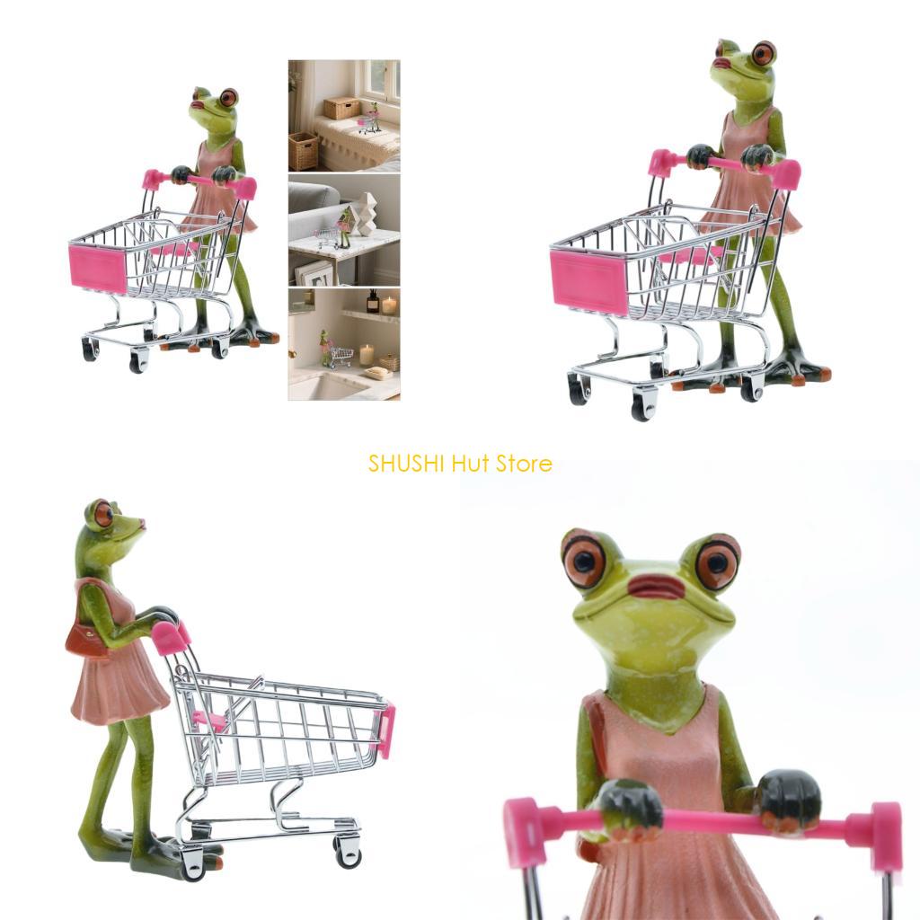 

Funny Frogs Miniature Figurine with Shopping Cart Decoration Resins Ornament For Tabletop Bookshelves Party Supplies D57B China Mainland