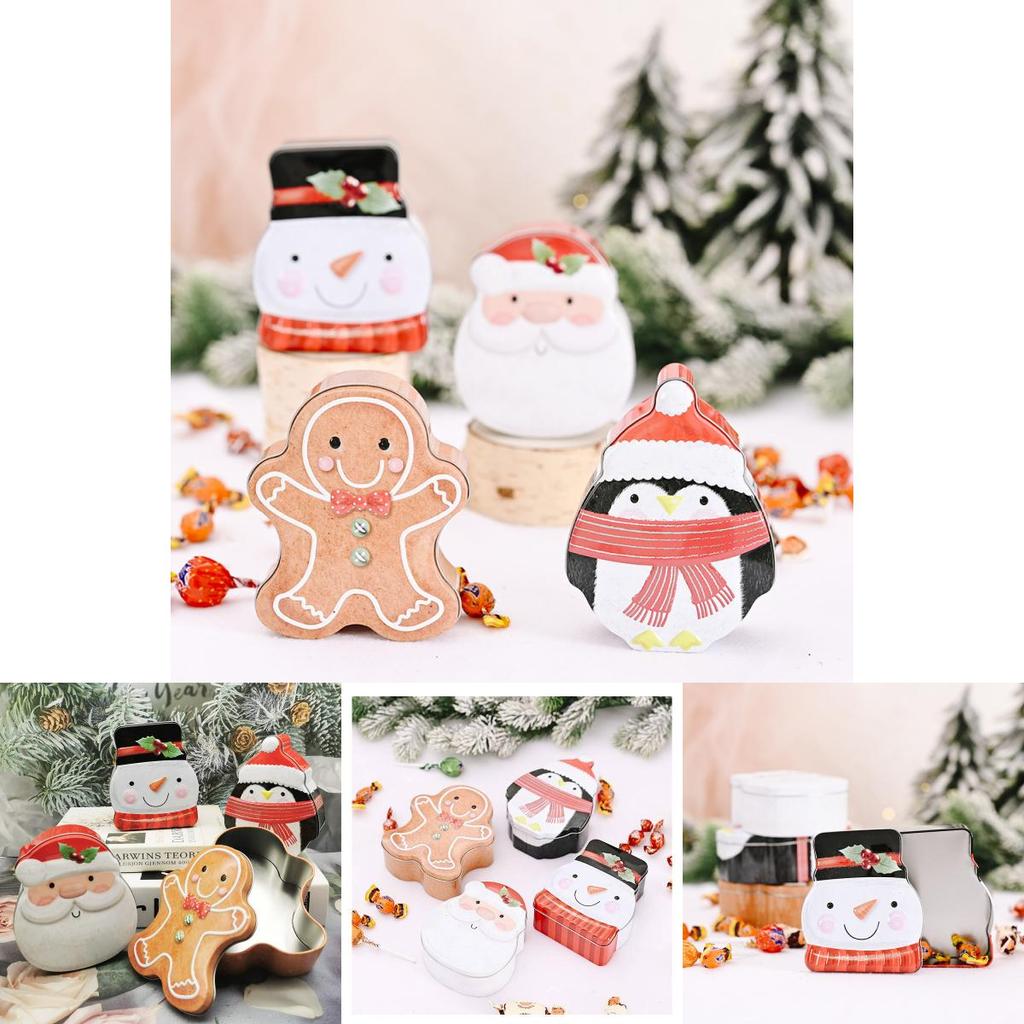 Kreatywna Świąteczna Metalowa Puszka z Kreskówką Na Cukierki, Ciastka, Prezenty Idealna Dla Dzieci