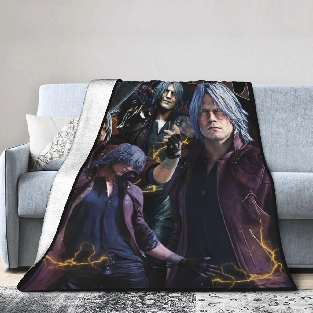 Limited Dante Devil May Cry Blanket Flannel Autumn/Winter  Multi-function Super Soft Throw Blankets for Sofa Couch Rug Piece