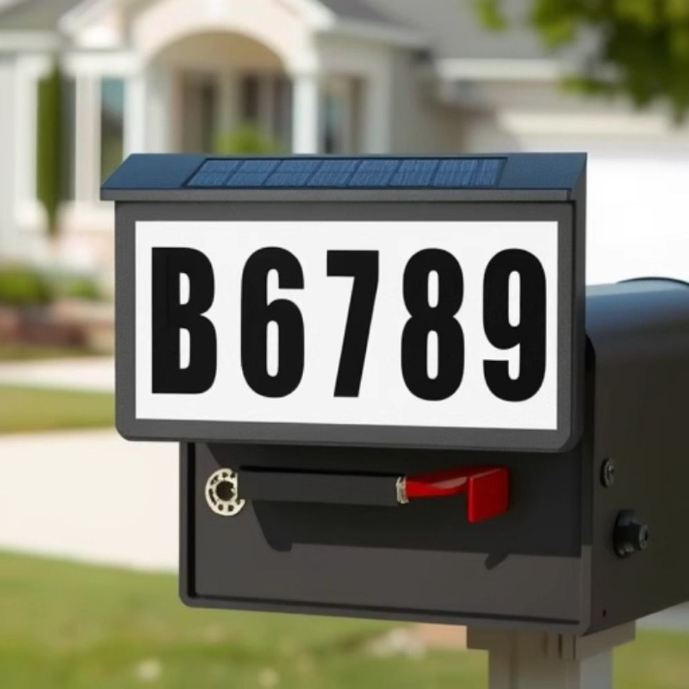 Soft Uniform LED Glow Solar LED Address Plaque Light Solar-Powered LED Light Entrance Wall