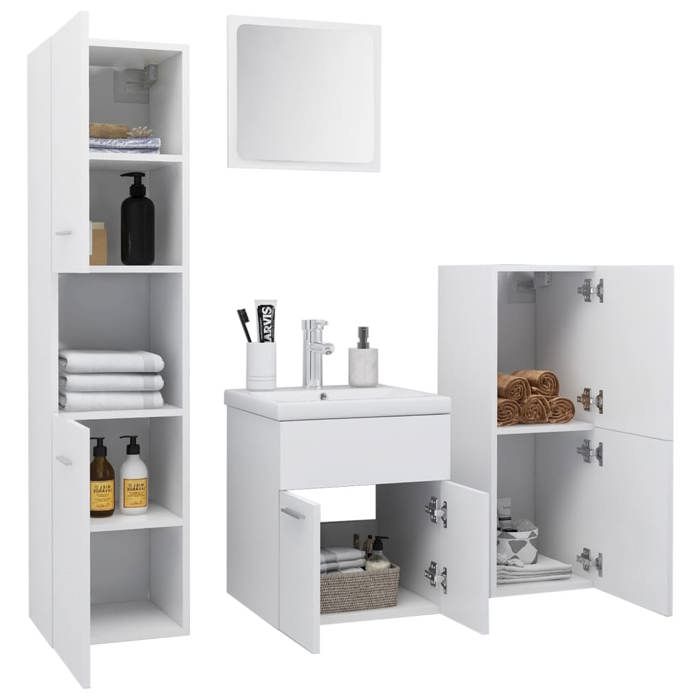 VidaXL Sink Cabinet with Integrated Sink Storage Unit Bathroom Cabinet Storage Cabinet Toilet 3071351