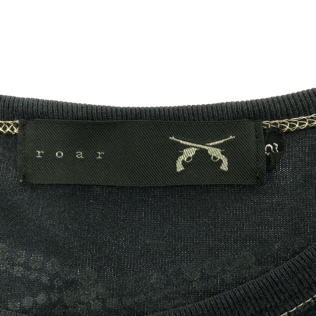 roar made in Japan Short sleeve T-shirt 2 black Rhinestone Men's Used