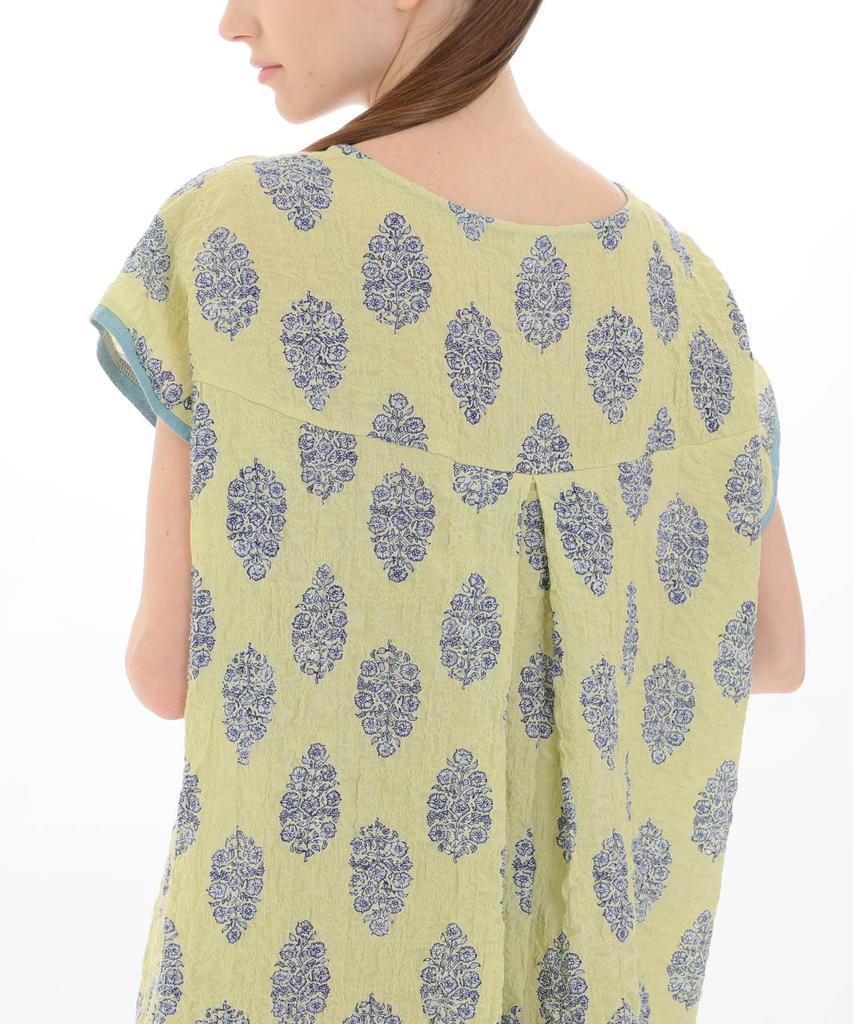 Narue Shirred Voile Provence Flower Free Size Women's Nightshirt, Green,