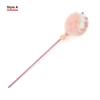 Short Cute Plush Ball Cat Teaser Paw Stick Wand Kitten Toy Pet Supplies