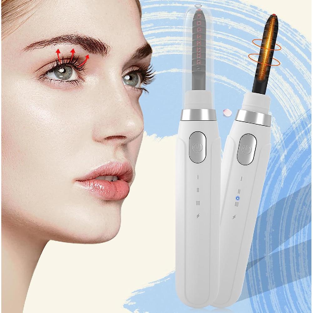 

Перезаряжаемые щипцы для завивки ресниц с подогревом, быстрое естественное завивание ресниц, срок службы 24 часа, 3 температурных режима для женщин и девочек