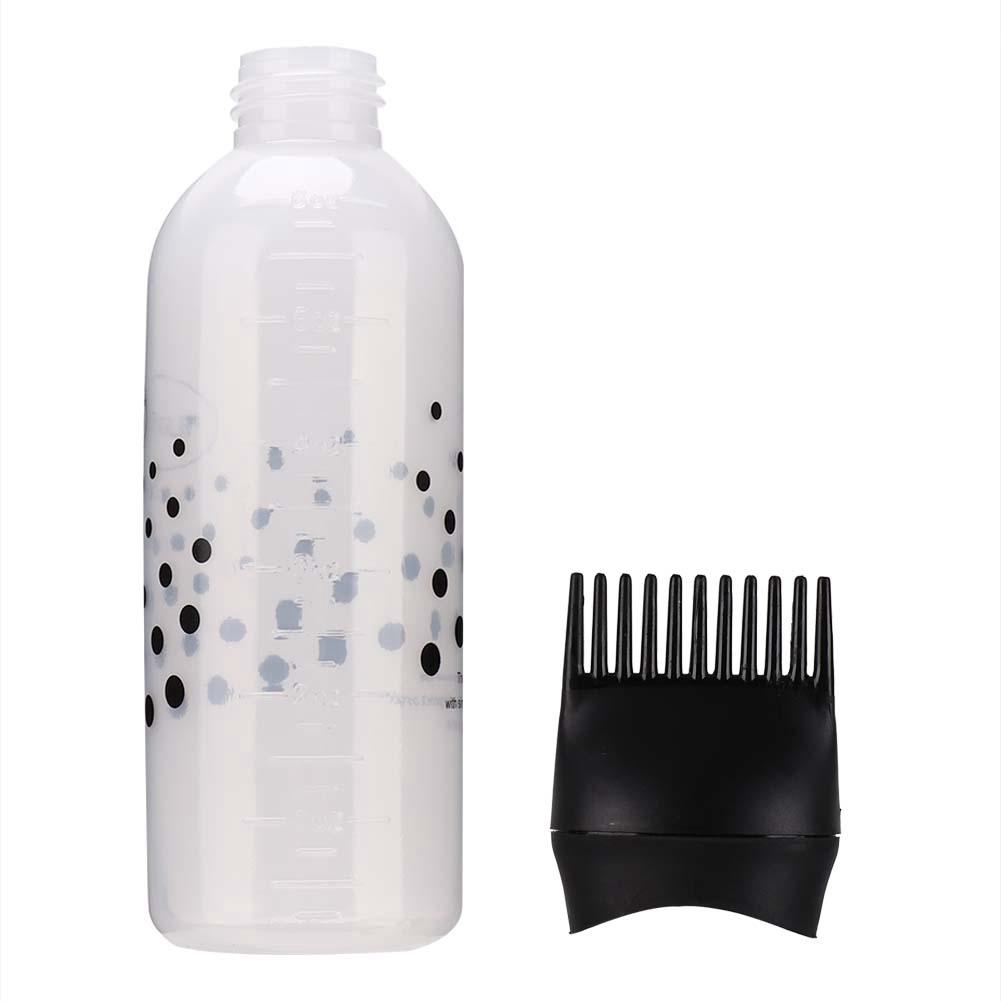 Hair Dye Bottle Shampoo Hair Coloring Dyestuff Applicator Bottle with Comb Teeth 170ml