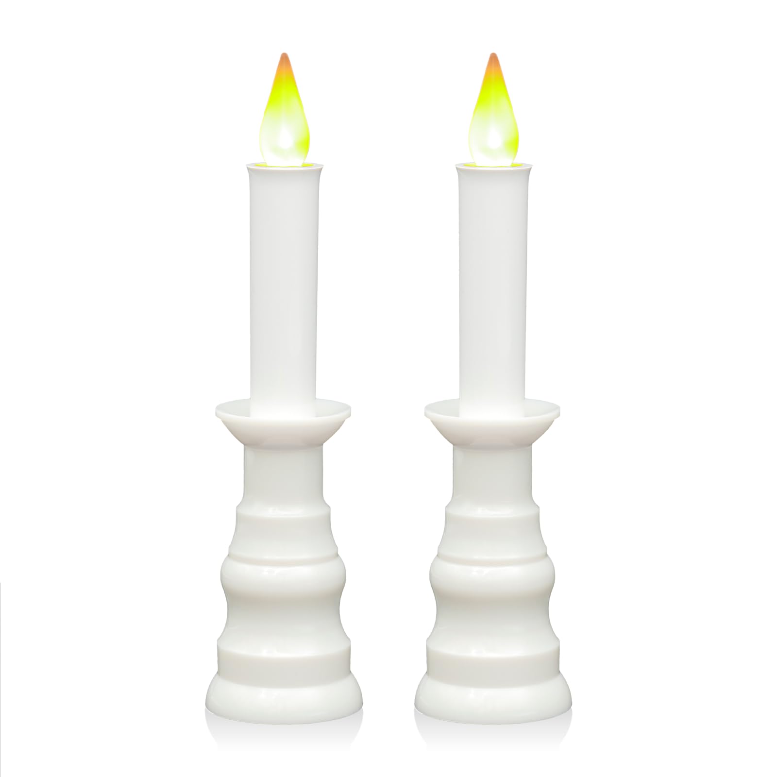 

LED Candle for Buddhist Altars (Made in Japan) - Safe Dry-Type Flameless Candle, Flickering Light, White, Pet-Friendly