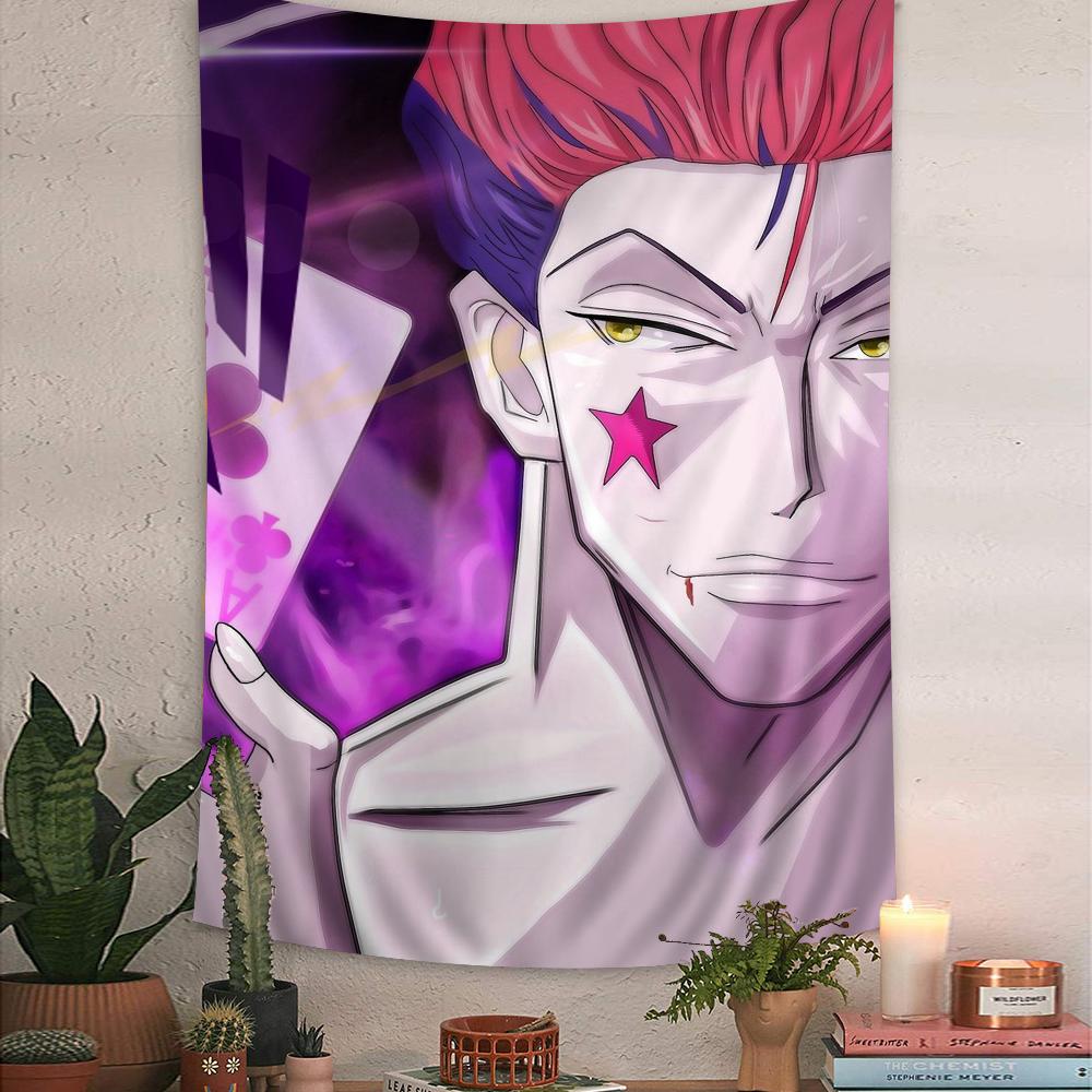Hunter X Hunter Hisoka Anime  Printed Large Wall Tapestry Indian Buddha Witchcraft Bohemian Hippie Wall Art Decor