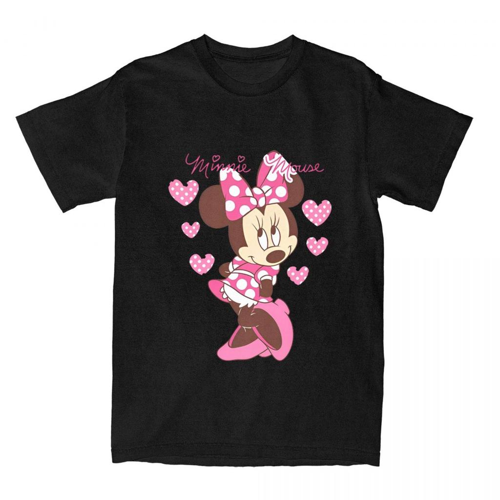 Streetwear T-Shirt Minnie Mickey Mouse Cotton T-Shirts Novelty Tshirt for Adult Child Summer Y2K Fun Pattern Short Sleeve Tops