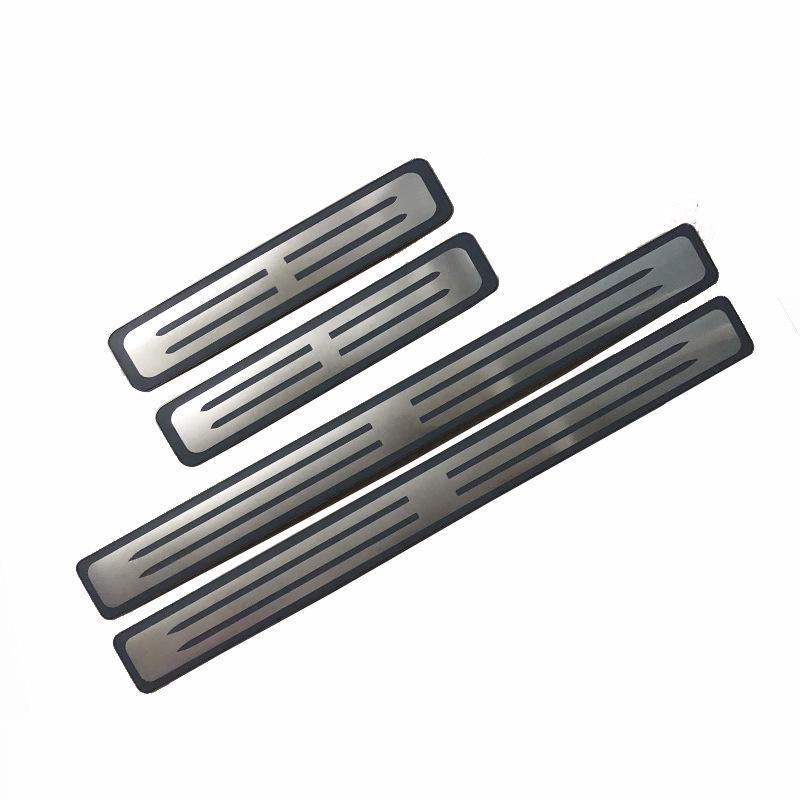 Car Door Sill Protector: Universal Double Stripe Anti-Scratch Bumper Strip.