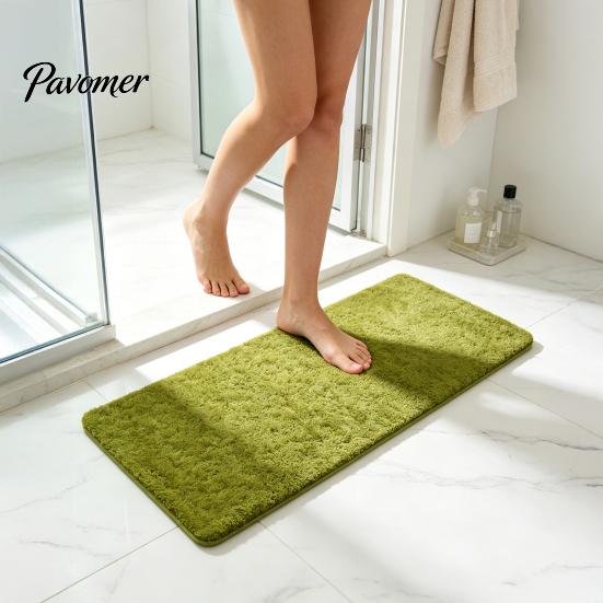 Comfortable Shaggy Rugs for Home Plush Bathroom Rug, Extra Soft Absorbent Bath Non-slip Entryway Mats Indoor Use Microfiber Floor Mat Bathroom,