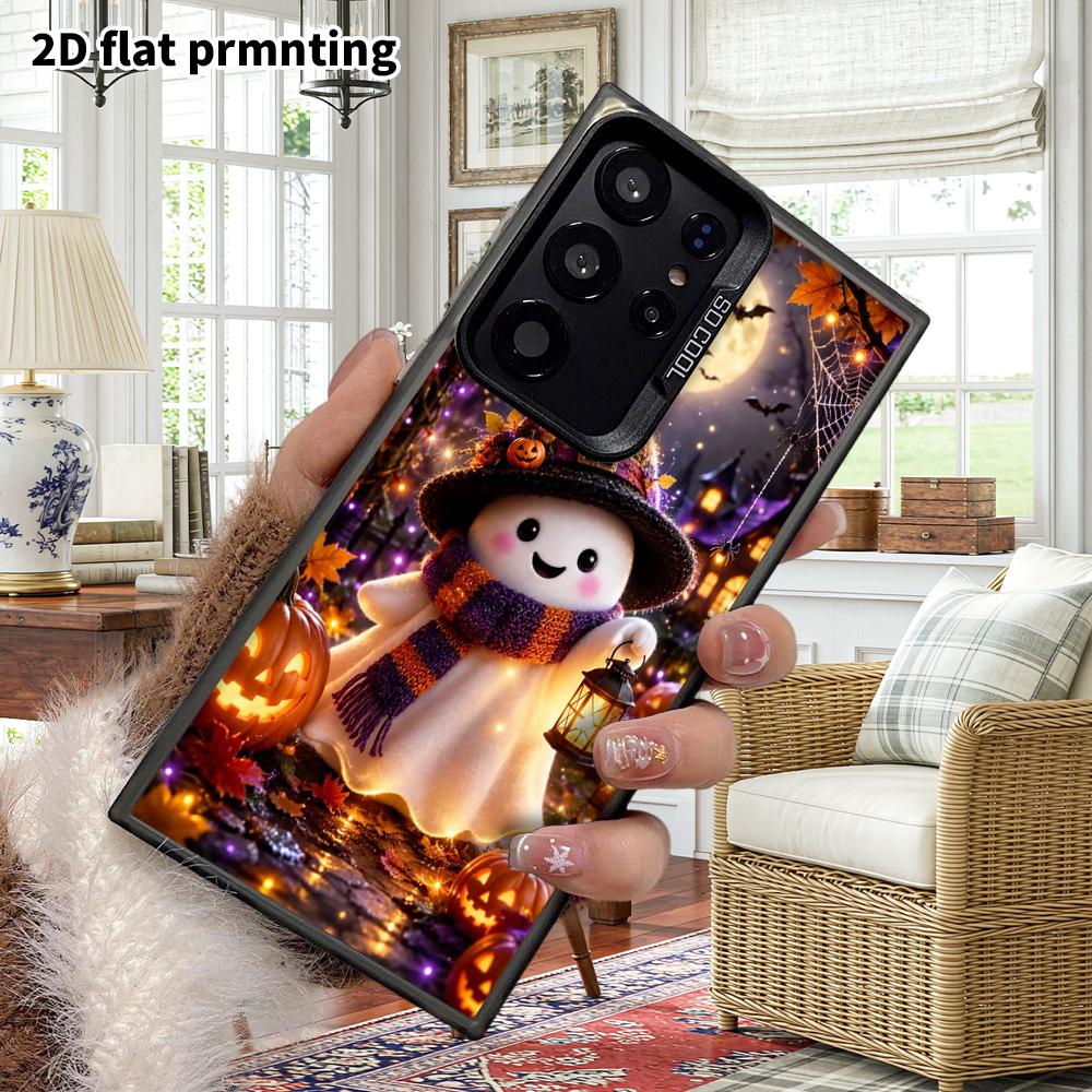Phone Case: 2D Flat Samsung Galaxy A34 A35 M05 M06 S20 S22 S21 FE Plus 5G Protective Case, Couple Style, Cute Little Ghost, Christmas and Halloween Gi
