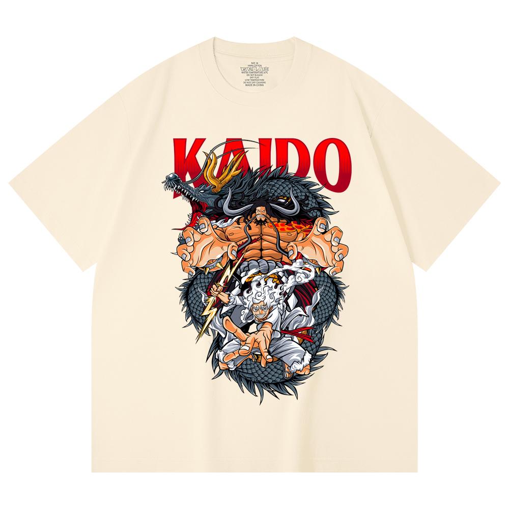 

230 Gsm 100% Cotton One Piece V29 Kaido Print Unisex Heavy Cotton T Shirt XS абрикосовый