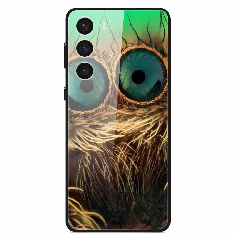 Tempered Glass Case For Samsung S23 Plus 5G Cover Galaxy S 23 Space Hard Back Coque For Samsung S23 Ultra S23+ Bumpers Funda Cat