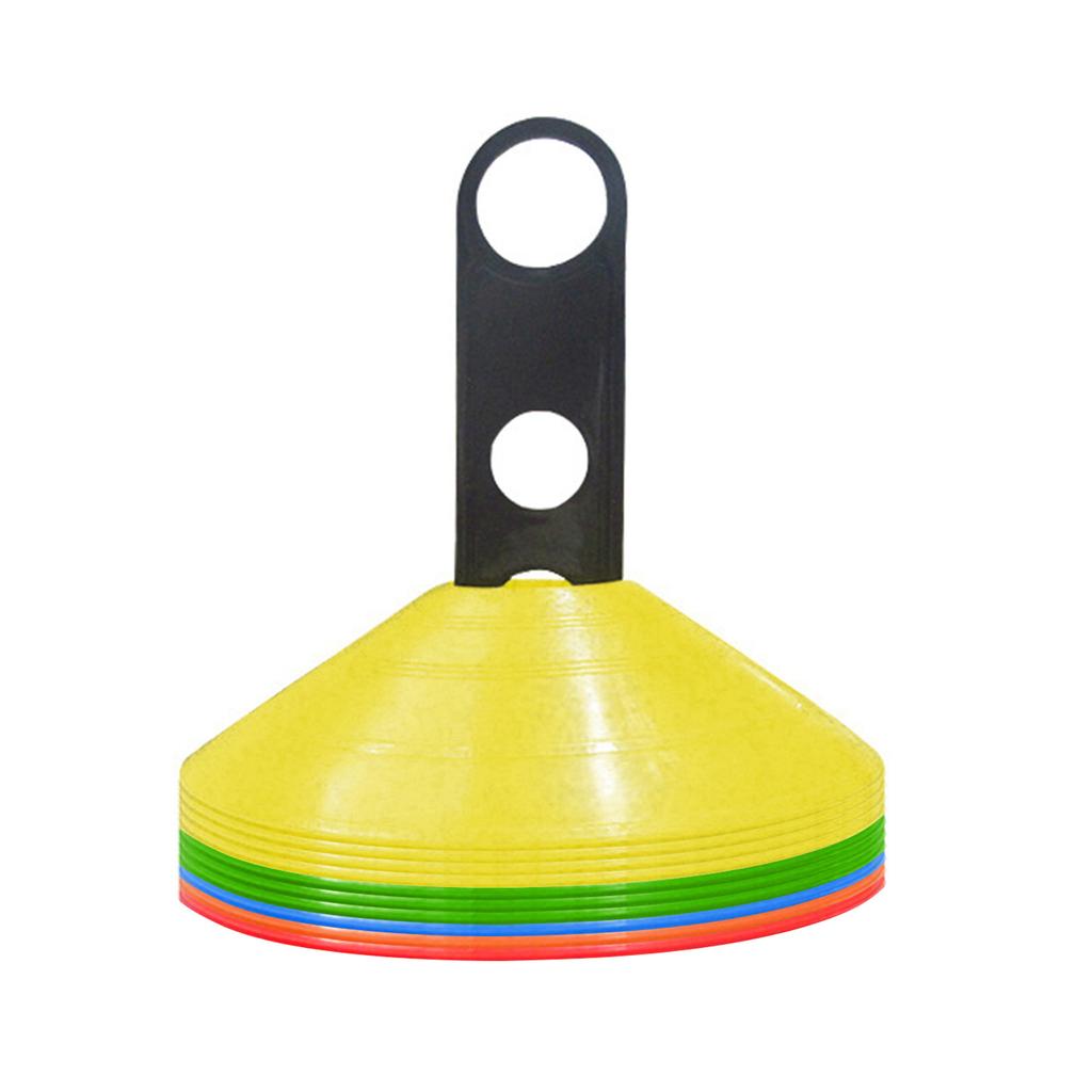 10Pcs Agility Soccer Cones with Plastic Brackets Agility Football Cones Replacement for Indoor & Outdoor Games Durable