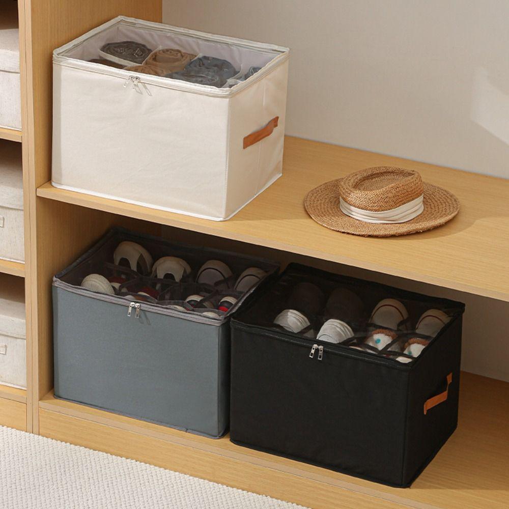 

Waterproof Shoe Storage Containers Dustproof Clothes Jeans Storage Box Home Closet чорний
