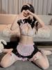 Sexy Lingerie Costume French Maid Dress Hollow Chest Cosplay Servant Lolita Hot Babydoll Dress Uniform Erotic Role Play Costume