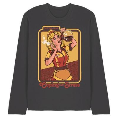 Steven Rhodes Unisex Adult Coping With Stress Long-Sleeved T-Shirt