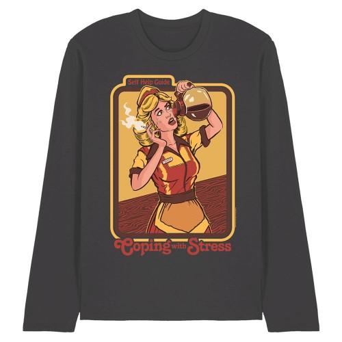 Steven Rhodes Unisex Adult Coping With Stress Long-Sleeved T-Shirt