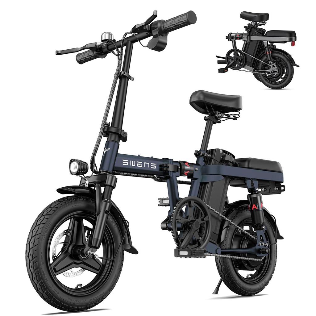 Electric Bike Foldable ENGWE T14 14" 250W Motor Top Speed 25Km/h 48V 10AH Range 40Km Load 120KG Blue
