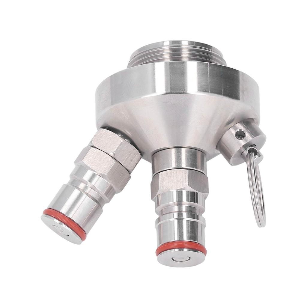 Mini Keg Dispenser Pivo Kohout Dvojitý Kulový Zámek Nerezová Ocel s Hadicí Náhradní Těsnicí Kroužek