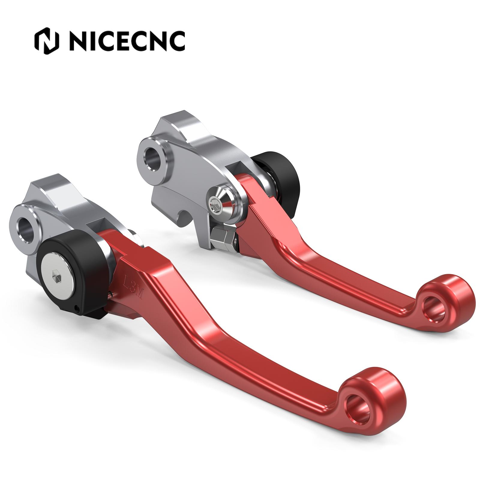 

NICECNC For GasGas EC 300 EC 250 2021-2025 BrakTec Folding Clutch Lever Brake Lever For Husqvarna TE 300 TE 250 FE 450 2022-2024 красный