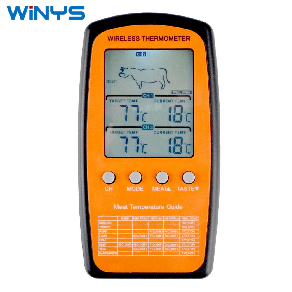 Dual Probe Wireless Food Thermometer for BBQ, Baking, Candy Making, and Roasting with Smart Alarm Function