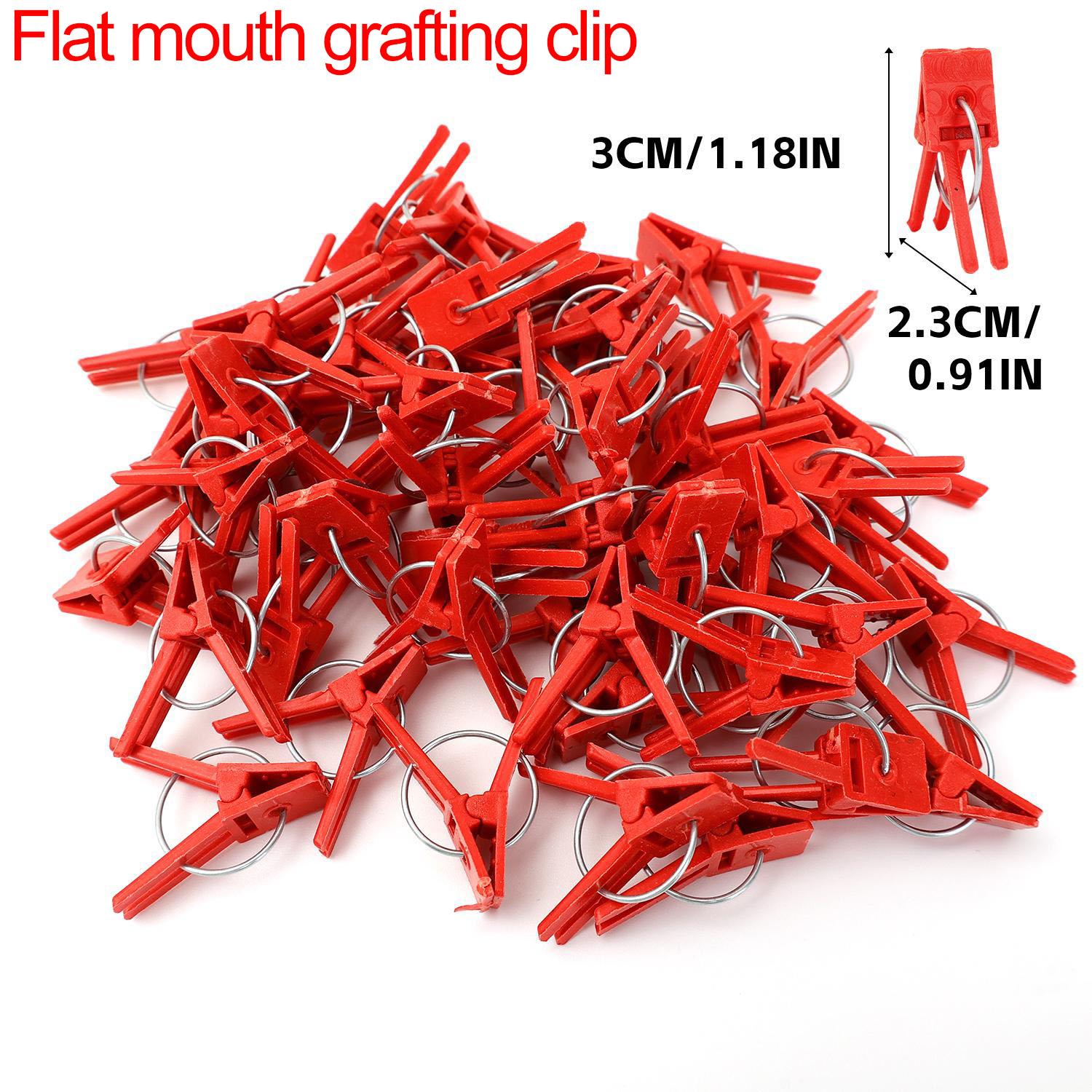 300/50x Plastic Grafting Clip Plant Support Fixing Clip for Cucumber Eggplant Watermelon Wall Climbing Vine Clip Garden Supplies (as the picture,50PCS)