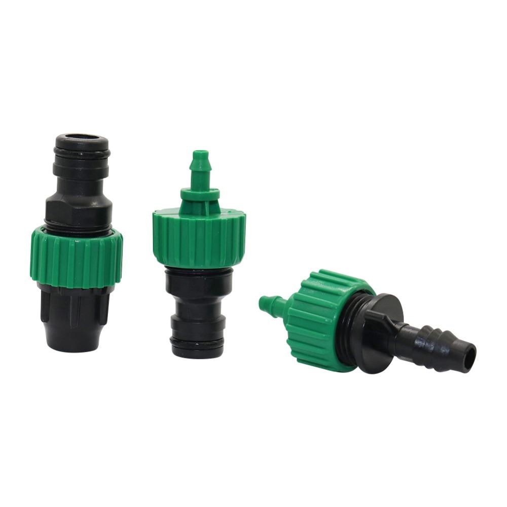 2 Sets Garden Water Kits Of 4/7mm To 8/11mm Barbed Connectors 1/2 Inch 3/4 Inch Male Female Thread Connectors Irrigation Fitting