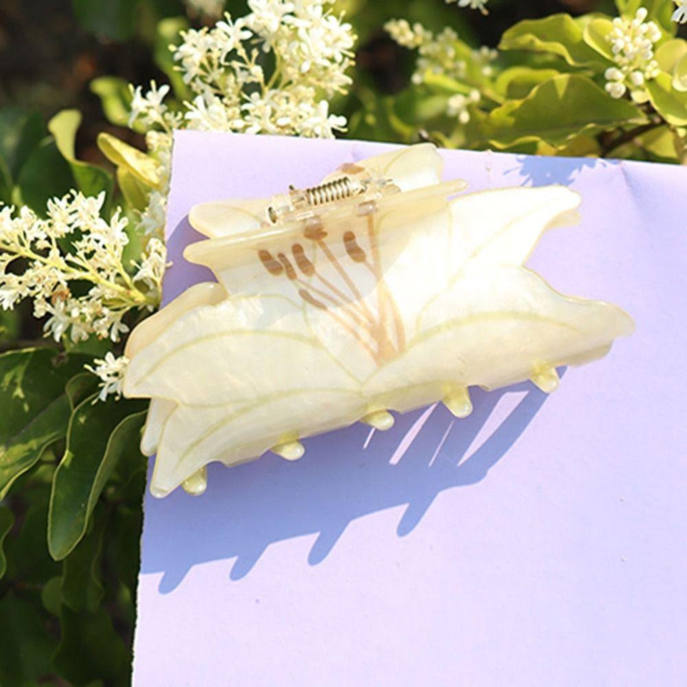 Rose Shark Clip Korean Style Headwear Plastic Hair Claw Female Hair Accessories Flower Hair Clip