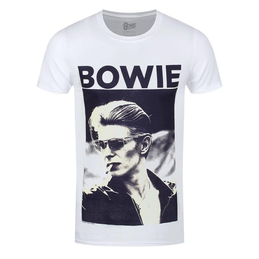 David Bowie TShirt Smoke Official New White Unisex T-Shirt S