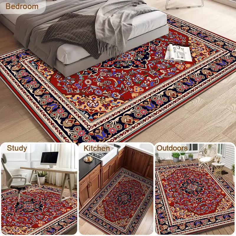 VIKAMA Luxury Moroccan Boho Rug, Non-Shedding Non-Slip Bedroom Living Room Carpet,Fade Resistant,Hallway Long Carpet Home Decor