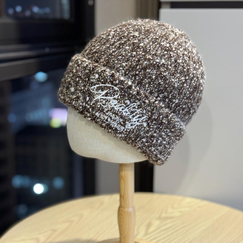 New Knitted Hat for Women Ins Autumn and Winter Letter Versatile Korean Style High Elastic Pullover Street Youth Wool Cold Hat