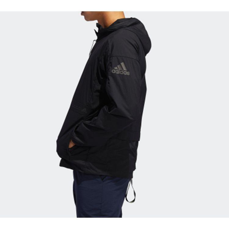 Adidas Woven Hooded Windbreaker Jacket Men Outerwear Black FT2783