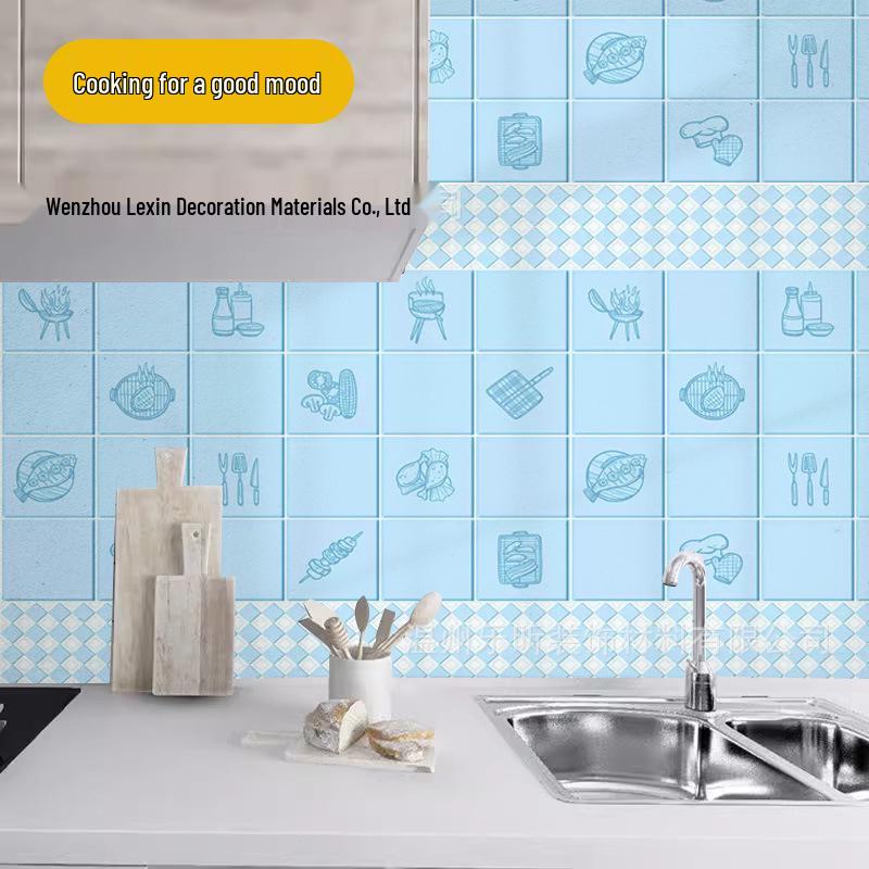 

Маслостойкие, термостойкие, самоклеящиеся наклейки на стену для кухни 60cm x 3m