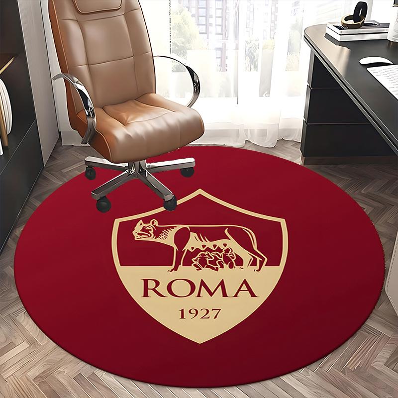 Roma,AS Roma Chair mat Round Rug Office carpet, Machine Washable, Non slip, Suitable for Living Rooms, Bedrooms