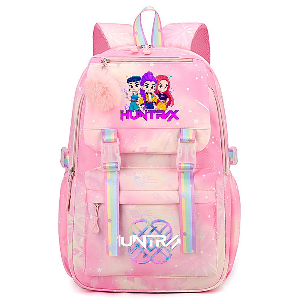 Anime Demon Hunters Printed Large Capacity Waterproof Backpack Teenger Student Schoolbag Bookbag Travel Bag