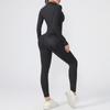 Autumn Scrunch Gym Jumpsuit Women's Fitness Suit Long Sleeve and Long Pant Sports Overalls for Woman Tracksuit Yoga Clothing Zipper Workout Sportswear